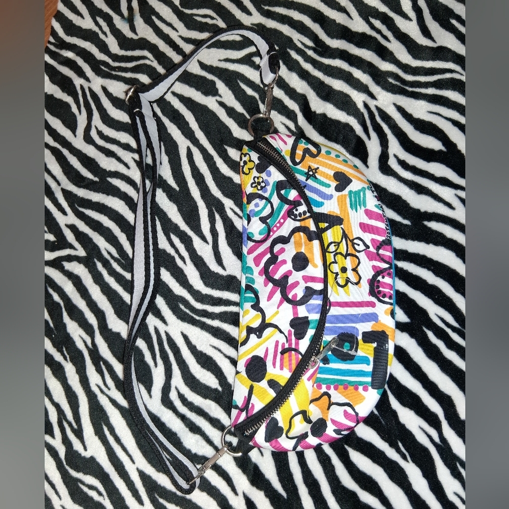 Brighton Blue and Pink  Colourful Vibrant Patterned Fabric New Perf Cond Adj Str